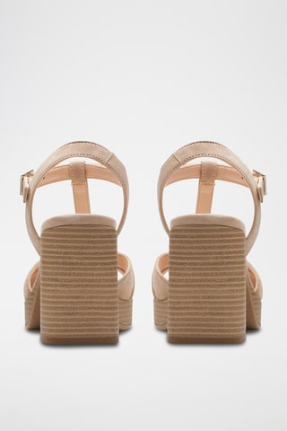 Sandales à talons en nubuck Nisby - Beige