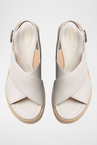 Sandales compensées en cuir Manon Wish - Blanc