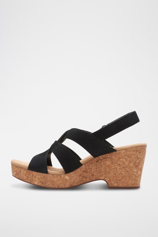 Sandales à talons en nubuck Giselle - Noir