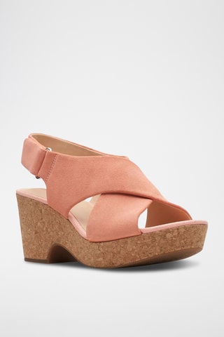 Sandales à talons en nubuck Maritsa Lara - Rose poudré