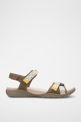 Sandales en nubuck Amanda - Vert olive