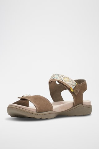 Sandales en nubuck Amanda - Vert olive