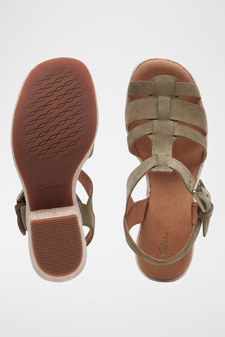 Sandales à talons en nubuck Maritsa 70 - Vert olive