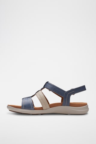 Sandales en cuir Kitly Step - Bleu cobalt et gris clair