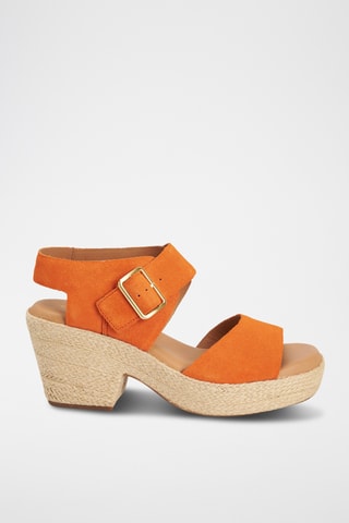 Sandales à talons en nubuck KimmeiHi Strap - Orange