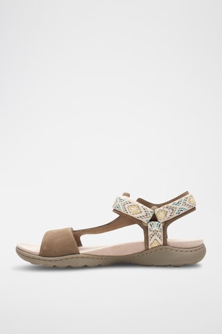 Sandales en nubuck Amanda - Vert olive