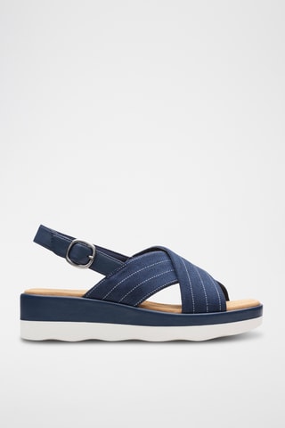 Sandales plateformes Clara - Bleu marine