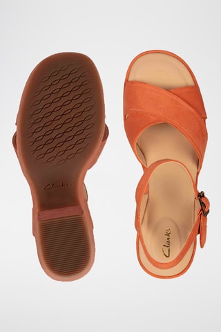 Sandales à talons en nubuck Maritsa 70strap - Orange