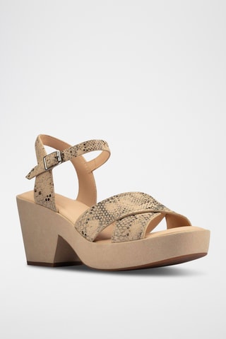 Sandales à talons en nubuck Maritsa 70strap - Taupe