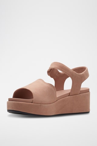 Sandales compensées en nubuck Kimmei Way - Beige