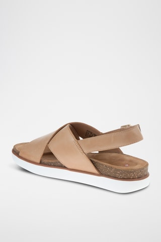 Sandales plateformes en cuir Elayne - Beige