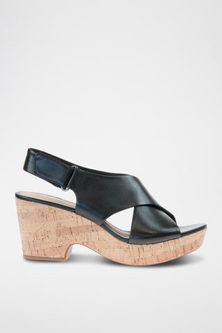 Sandales à talons en cuir Maritsa Lara - Noir