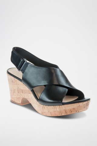 Sandales à talons en cuir Maritsa Lara - Noir