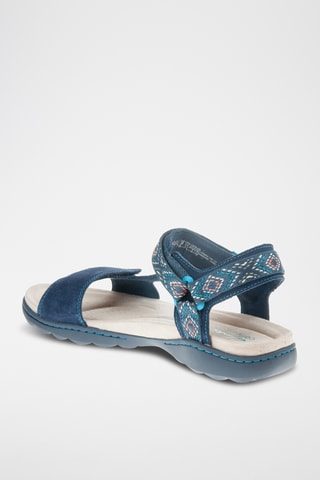 Sandales en nubuck Amanda - Bleu marine