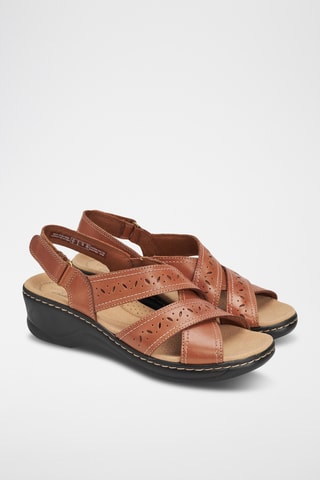 Sandales à talons en cuir Lexi Pearl - Marron