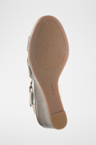 Sandales compensées en cuir Tulip Gem - Argenté