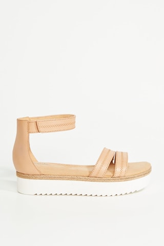 Sandales plateformes en cuir Lana Glide - Rose clair