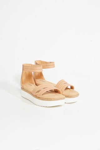 Sandales plateformes en cuir Lana Glide - Rose clair