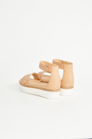 Sandales plateformes en cuir Lana Glide - Rose clair