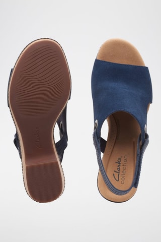 Sandales à talons en nubuck Giselle - Bleu marine