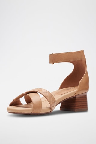 Sandales à talons en cuir Desirae - Marron clair