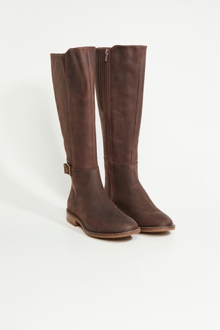 Bottes en cuir - Marron foncé