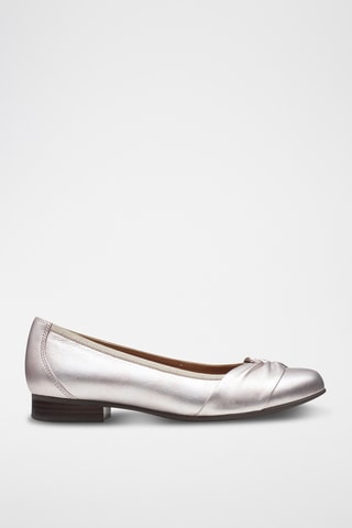 Ballerines en cuir Blush - Argenté
