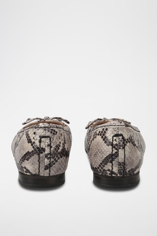 Ballerines en cuir Fawna - Ecru et taupe