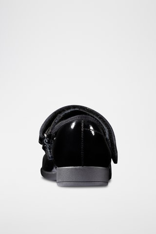 Ballerines en cuir verni Scala - Noir