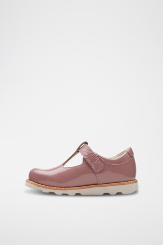 Babies en cuir verni Crown Teen - Vieux rose
