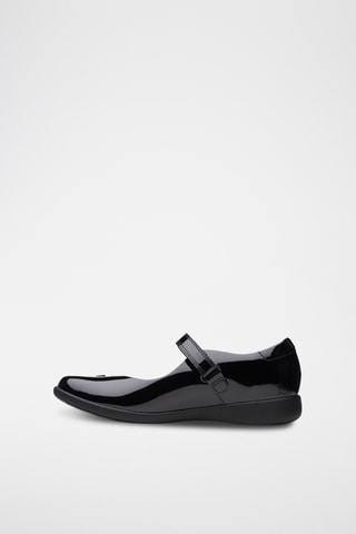 Babies en cuir verni Etch Mist - Noir