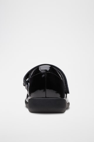 Babies en cuir verni Etch Mist - Noir