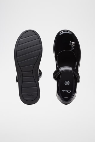 Babies en cuir verni Etch Mist - Noir