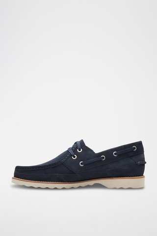 Chaussures bateau en nubuck Durleigh - Bleu marine