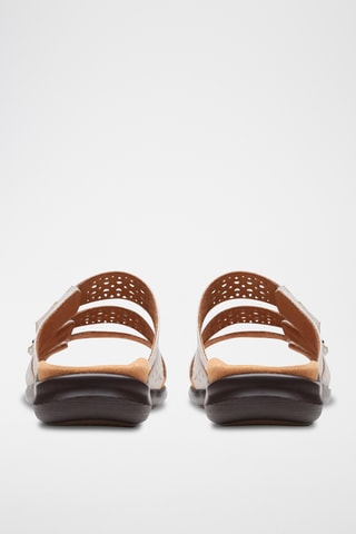 Mules en cuir Kitly Walk - Blanc et beige