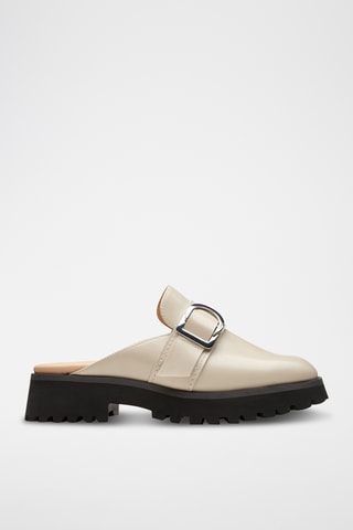 Sabots en cuir Stayso Free - Ivoire