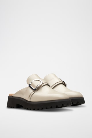 Sabots en cuir Stayso Free - Ivoire