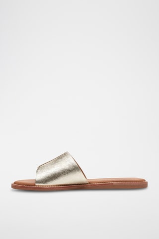 Mules en cuir Karsea - Gris clair