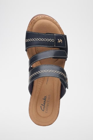 Mules en cuir Roseville Bay - Bleu marine