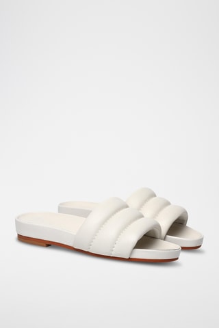 Mules en cuir Pure Soft - Ecru