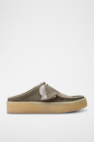 Mules en nubuck WallabeeCup Lo - Vert olive