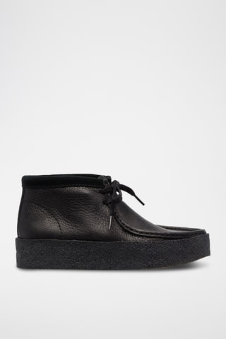 Boots plateformes en cuir de veau Wallabee - Noir