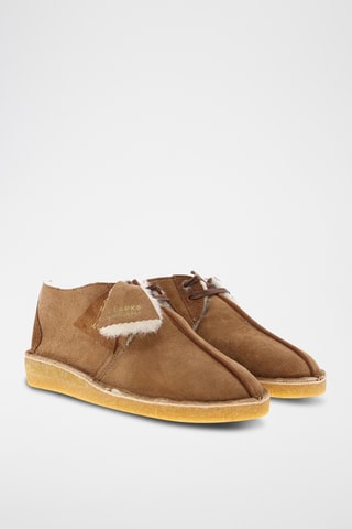 Low boots fourrés en cuir Desert - Marron