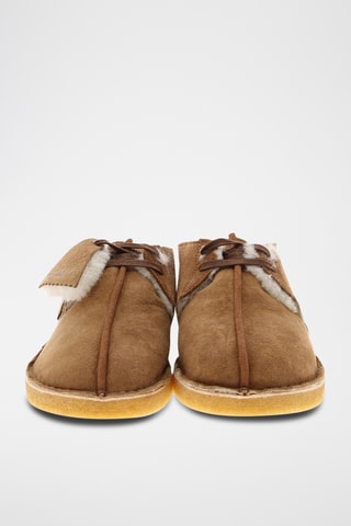 Low boots fourrés en cuir Desert - Marron