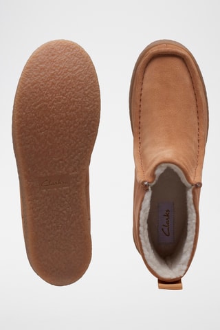 Bottines plateformes fourrées en nubuck Barleigh Pull - Marron clair