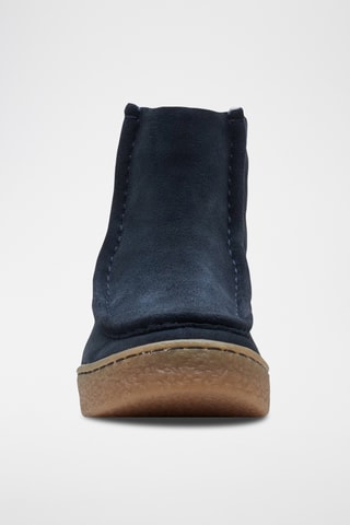 Bottines plateformes fourrées en nubuck Barleigh Pull - Bleu marine