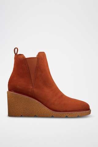Bottines compensées en nubuck Clarkford - Camel