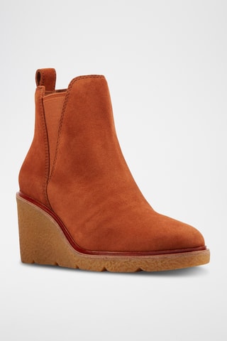 Bottines compensées en nubuck Clarkford - Camel