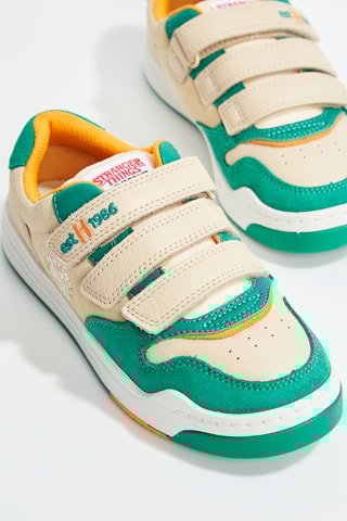 Baskets en cuir Urban Ace x Stranger Things - Beige