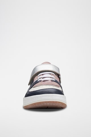 Baskets en cuir Fawn Craft - Vieux rose et bleu marine